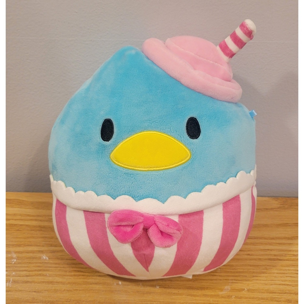 Sanrio Squishmallow 8 Inch Tuxedosam Milkshake Plush Blue Penguin Dessert